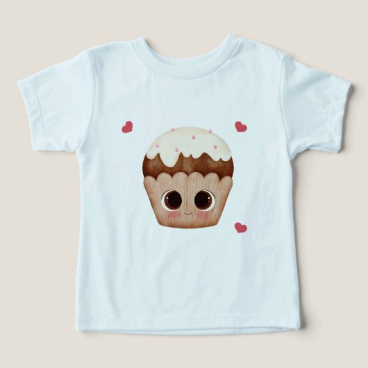 Kawaii Chocolate Cupcake ToddlerT-Shirt (デザイン正面)