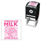 Kawaii Chocolate Milk Cat – Cozy Drink & Cuteness セルフインキングスタンプ (インサイチュ)