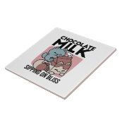 Kawaii Chocolate Milk Cat – Cozy Drink & Cuteness  タイル (側面)