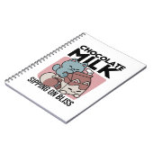 Kawaii Chocolate Milk Cat – Cozy Drink & Cuteness  ノートブック (左側)