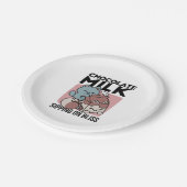 Kawaii Chocolate Milk Cat – Cozy Drink & Cuteness  ペーパープレート (アングル)