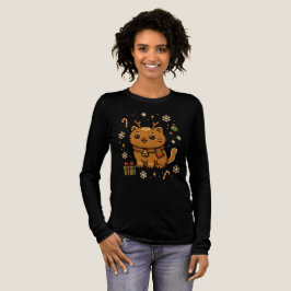 Kawaii Christmas Gingerbread Kitty - Meowy Xmas G トライブレンドＴシャツ