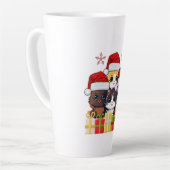 Kawaii Christmas kitten in Santa Hats T-Shirt カフェラテマグ (左アングル)