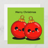 Kawaii Christmas – Minimal Holiday  シーズンカード (正面/裏面)