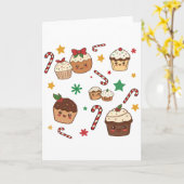 Kawaii Christmas Muffins カード (黄色い花)