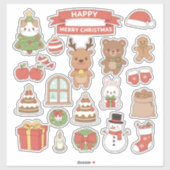 Kawaii Christmas Sticker Bomb Phone Case | Cute Ca シール (シート)