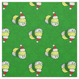 kawaii christmas tamago sushi santa snowflake ファブリック