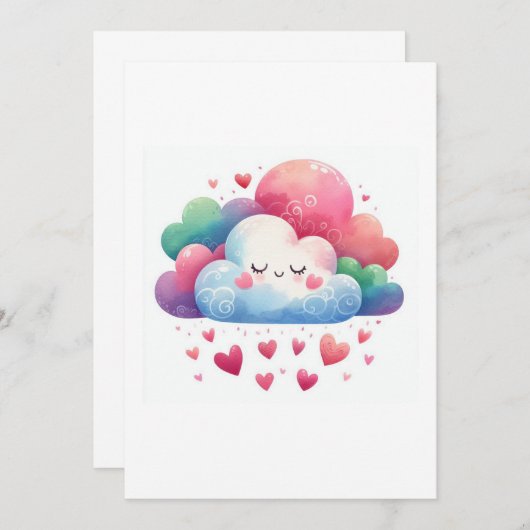 kawaii clouds  招待状 (正面/裏面)