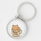 Kawaii Coffee Cat Keychain キーホルダー (正面)