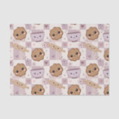 Kawaii Cookie Gingham Purple Pink Tissue Paper 薄葉紙 (正面)