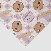 Kawaii Cookie Gingham Purple Pink Tissue Paper 薄葉紙 (詳細)