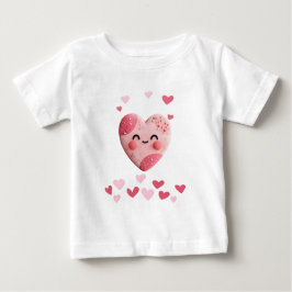 Kawaii Cookie with Hearts and Sprinkles T-Shirt ベビーTシャツ