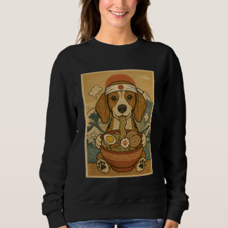 Kawaii Coonhound Japanese Ramen Noodles スウェットシャツ