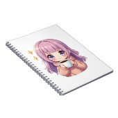 Kawaii Cozy Coffee Girl – Pastel Aesthetic sticker ノートブック (右側)