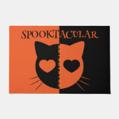 Kawaii Creepy Cute Cat Spooktacular Halloween ドアマット (正面)