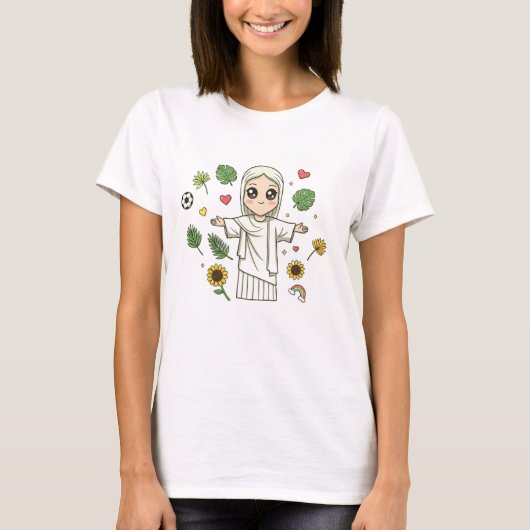 Kawaii Cristo Redentor T-Shirt - Cute Rio Gift for Tシャツ (正面)