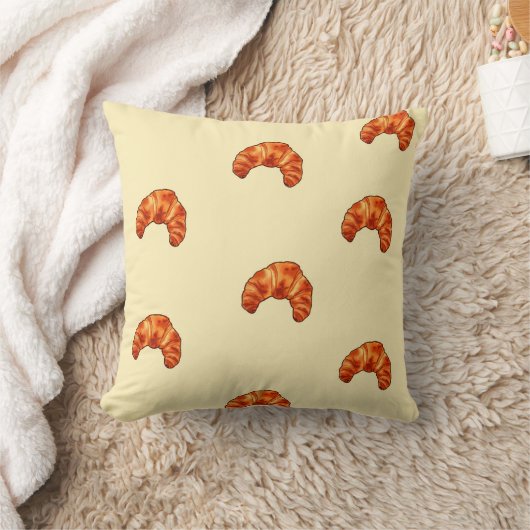 Kawaii croissant pillow|French bakery decor クッション (ブランケット)