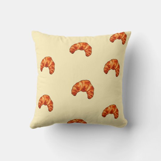 Kawaii croissant pillow|French bakery decor クッション (裏面)