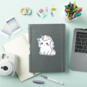 Kawaii Crying Unicorn Sticker Cute Pastel Magical シール (iPadカバー)