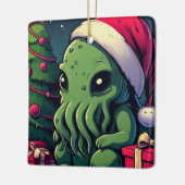 Kawaii Cthulhu Christmas - Merry Cthulhumas セラミックオーナメント (左)