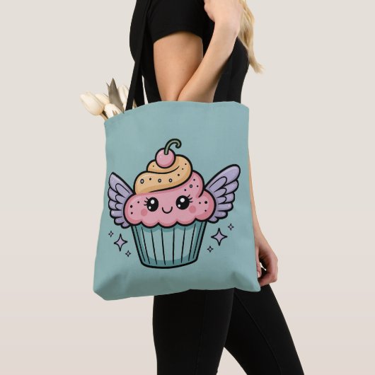  Kawaii Cupcake トートバッグ (クローズアップ)