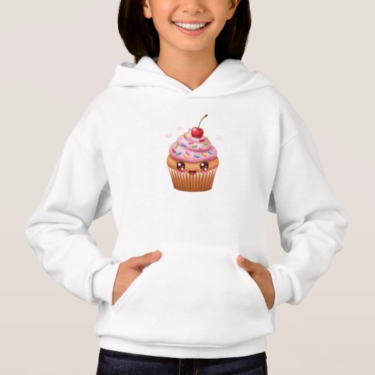 Kawaii Cupcake Cute Hoodie (正面)