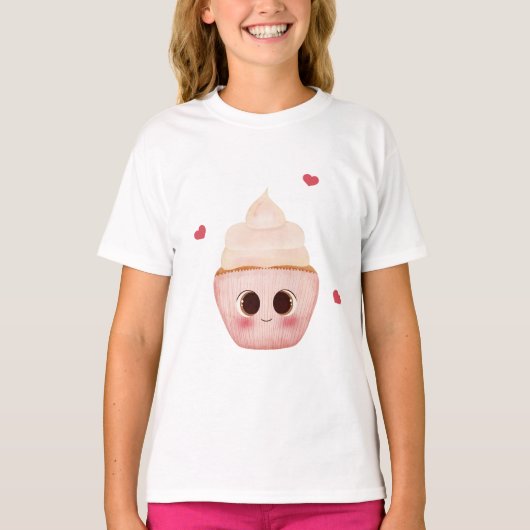 Kawaii Cupcake Kids T-Shirt Tシャツ (正面)