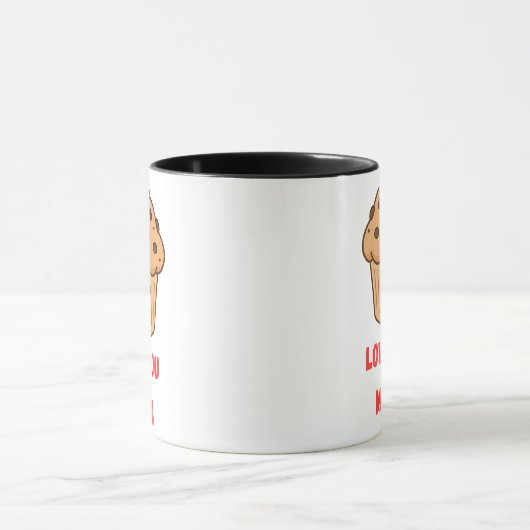 Kawaii Cupcake "Love You Mama" Coffee Mug マグカップ (中央)