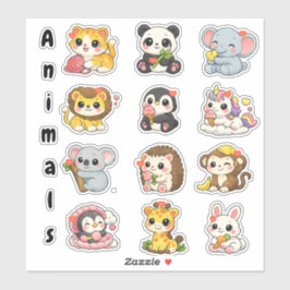 Kawaii Cute Animals Reward Stickers for Kids シール