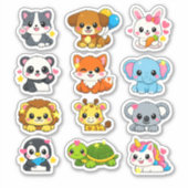 Kawaii Cute Animals Student Reward Stickers シール (正面)