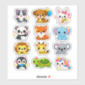 Kawaii Cute Animals Student Reward Stickers シール (シート)
