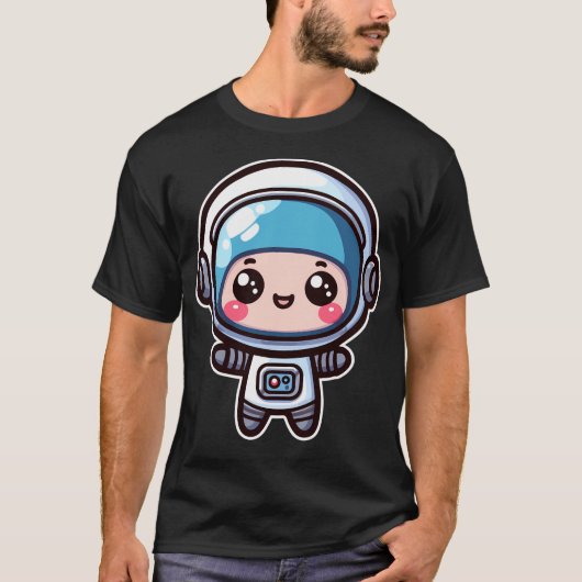 Kawaii Cute Astronaut 4 Tシャツ (正面)