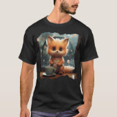 Kawaii Cute Autumn Fox Tシャツ (正面)