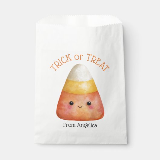 Kawaii Cute Candy Corn Kids Halloween フェイバーバッグ (正面)