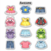 Kawaii Cute Clothes and Outfits Student Reward  シール (正面)