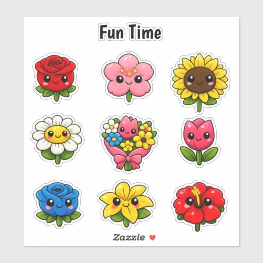 Kawaii Cute Flowers Student Reward Stickers シール (シート)