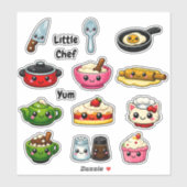 Kawaii Cute Little Chef Student Reward Stickers シール (シート)