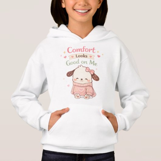 Kawaii Cute Puppy Dog Comfort Looks Good On Me (正面)