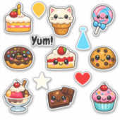 Kawaii Cute Sweets Student Reward Stickers シール (正面)