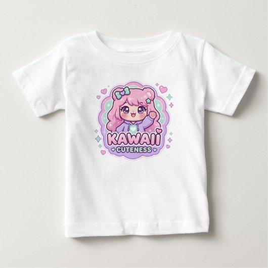Kawaii Cuteness ベビーTシャツ (正面)