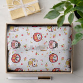 Kawaii daruma pattern 薄葉紙 (ギフト)