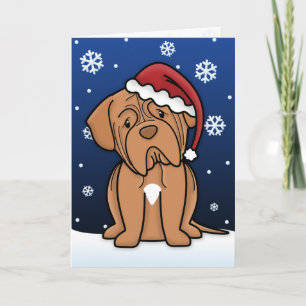 Kawaii Dogue de Bordeauxのクリスマスカード シーズンカード