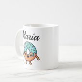  Kawaii Donut Coffee Lover Personalized Coffee Mug コーヒーマグカップ (正面左)