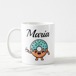 Kawaii Donut Coffee Lover Personalized Coffee Mug コーヒーマグカップ