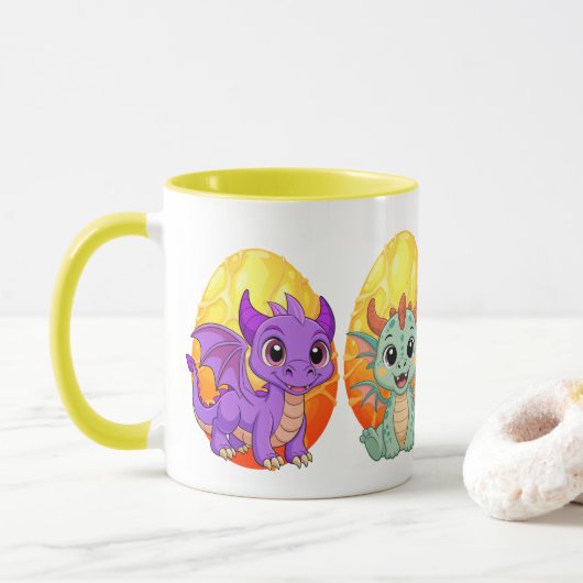 Kawaii Dragon Mug マグカップ (ドーナツ)