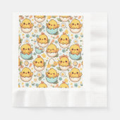 Kawaii Easter Chick Napkins – Cute Baby Chick  縁ありランチョンナプキン (正面)