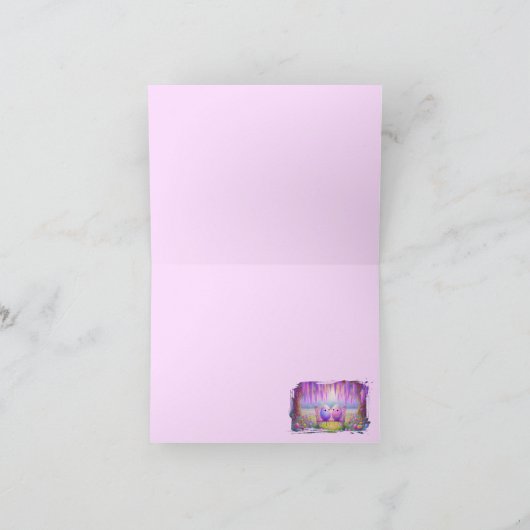 Kawaii Easter Egg Note Cards サンキューカード (内部)