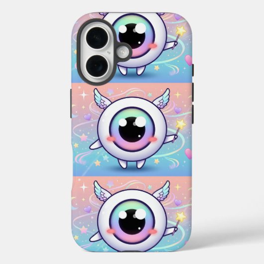 Kawaii Evil Eye with Magical Aura Case-Mate iPhoneケース (裏面)