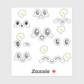 Kawaii Face Expression Stickers シール (シート)