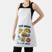 Kawaii Fast Food Mood Patterns エプロン (インサイチュ)